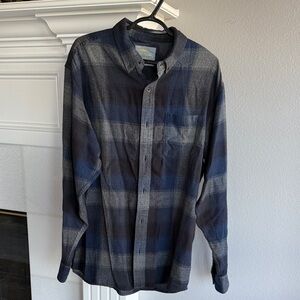 Men's Blue and Gray flannel